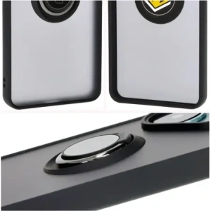 Kup Etui z uchwytem na palec Bizon Case Hybrid Ring do Xiaomi Poco F6 przydymione z czarną ramką - BIZ6184 - {ean13} - Sklep Home Screen