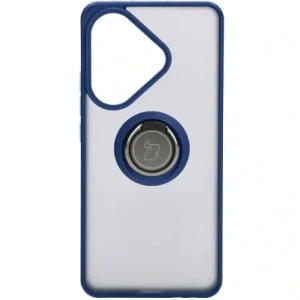 Kup Etui z uchwytem na palec Bizon Case Hybrid Ring do Xiaomi Poco F6 przydymione z granatową ramką - BIZ6185 - {ean13} - Sklep Home Screen