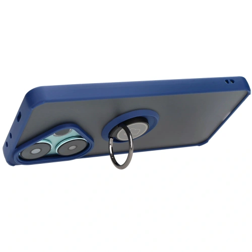 Kup Bizon Case Hybrid Ring Xiaomi Poco F6 rauchig mit einem marineblauen Rahmen - BIZ6185 - {ean13} - Sklep Home Screen