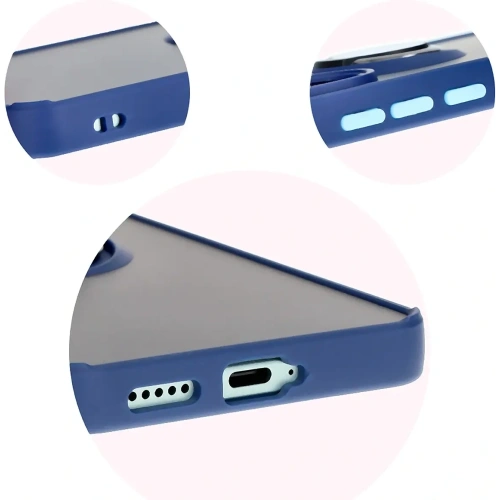 Kup Etui s úchopem na prst Bizon Case Hybrid Ring pro Xiaomi Poco F6 kouřové s modrým rámem - BIZ6185 - {ean13} - Sklep Home Screen