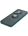 Kup Etui s držákem na prst Bizon Case Hybrid Ring pro Xiaomi Poco F6 kouřové s tmavě zeleným rámečkem - BIZ6186 - {ean13} - Sklep Home Screen