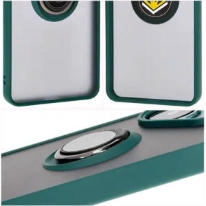 Kup Etui z uchwytem na palec Bizon Case Hybrid Ring do Xiaomi Poco F6 przydymione z ciemnozieloną ramką - BIZ6186 - {ean13} - Sklep Home Screen
