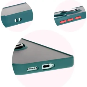 Kup Etui z uchwytem na palec Bizon Case Hybrid Ring do Xiaomi Poco F6 przydymione z ciemnozieloną ramką - BIZ6186 - {ean13} - Sklep Home Screen