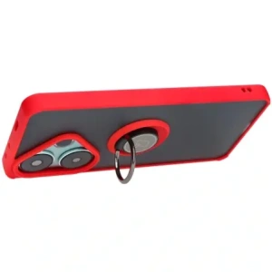 Kup Etui z uchwytem na palec Bizon Case Hybrid Ring do Xiaomi Poco F6 przydymione z czerwoną ramką - BIZ6187 - {ean13} - Sklep Home Screen