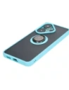 Kup Bizon Case Hybrid Ring Xiaomi Poco F6 smoky cu un cadru bleu deschis - BIZ6188 - {ean13} - Sklep Home Screen