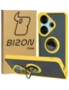 Buy Bizon Case Hybrid Ring Xiaomi Poco F6 smoky with a yellow frame - BIZ6189 - {ean13} - Home Screen Store Europe