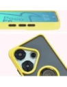 Buy Bizon Case Hybrid Ring Xiaomi Poco F6 smoky with a yellow frame - BIZ6189 - {ean13} - Home Screen Store Europe