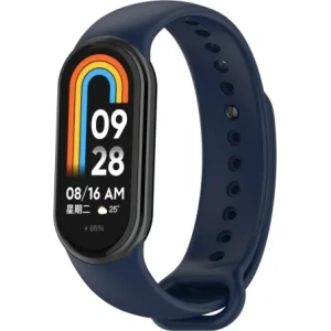 Kup Ceas cu curea din silicon Bizon Xiaomi Smart Band 9 / 9 NFC / 8 albastru închis - BIZ6191 - {ean13} - Sklep Home Screen