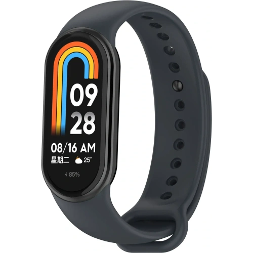 Kup Bizon Strap Uhr Silikon Xiaomi Smart Band 9 / 9 NFC / 8 dunkelgrau - BIZ6192 - {ean13} - Sklep Home Screen