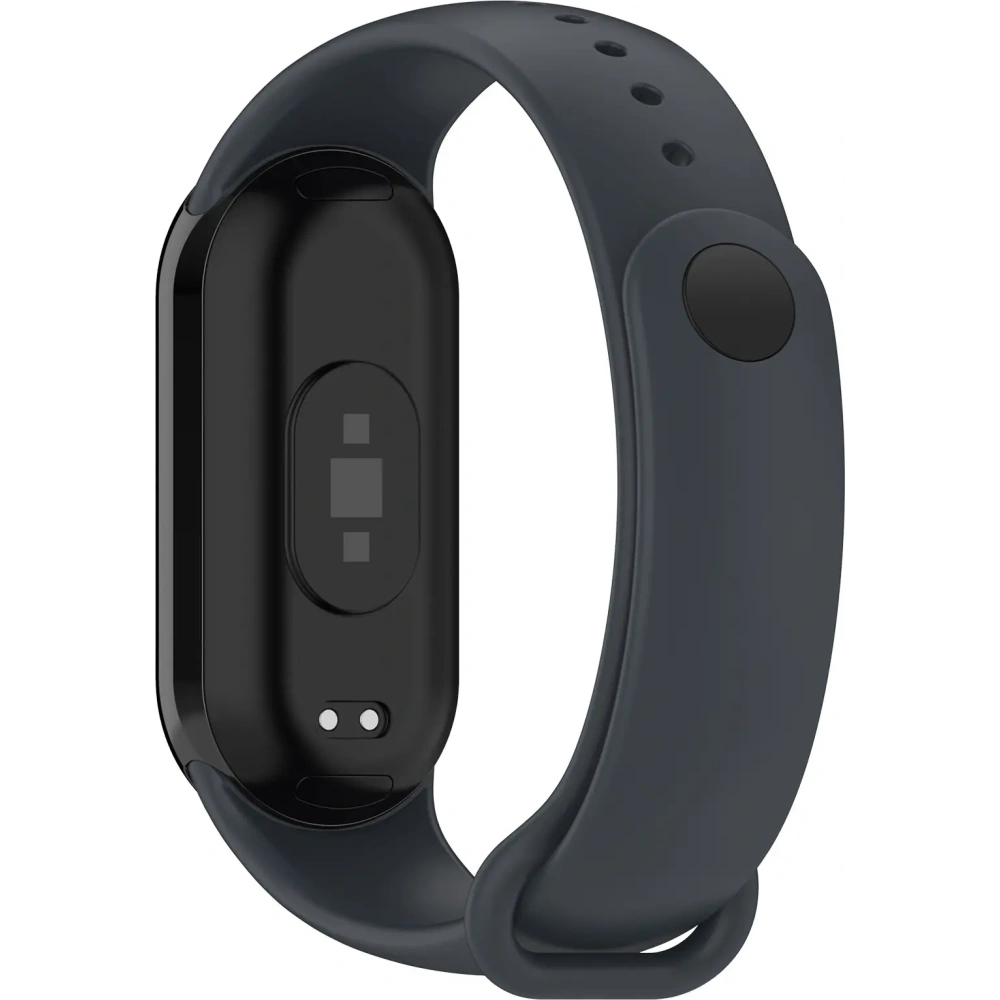 Silikonowy pasek Bizon Strap Watch Silicone do Xiaomi Smart Band 9 / 9 NFC / 8 ciemnoszary