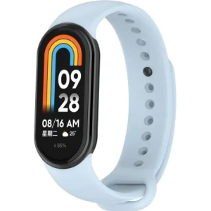 Kup Ceas cu curea din silicon Bizon Xiaomi Smart Band 9 / 9 NFC / 8 albastru deschis - BIZ6193 - {ean13} - Sklep Home Screen