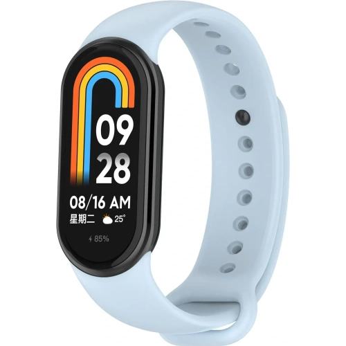 Kup Ceas cu curea din silicon Bizon Xiaomi Smart Band 9 / 9 NFC / 8 albastru deschis - BIZ6193 - {ean13} - Sklep Home Screen