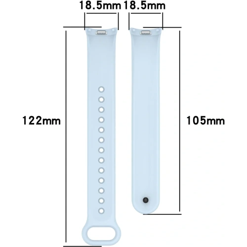 Kup Ceas cu curea din silicon Bizon Xiaomi Smart Band 9 / 9 NFC / 8 albastru deschis - BIZ6193 - {ean13} - Sklep Home Screen