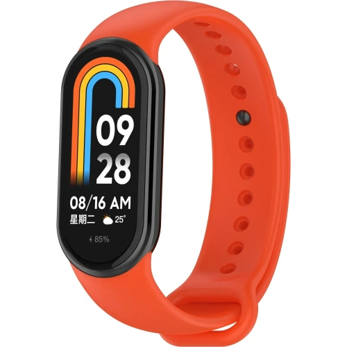 Kup Silikonowy pasek Bizon Strap Watch Silicone do Xiaomi Smart Band 9 / 9 NFC / 8 pomarańczowy - BIZ6194 - {ean13} - Sklep Home Screen