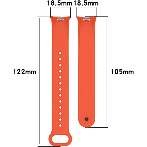 Kup Silikonowy pasek Bizon Strap Watch Silicone do Xiaomi Smart Band 9 / 9 NFC / 8 pomarańczowy - BIZ6194 - {ean13} - Sklep Home Screen