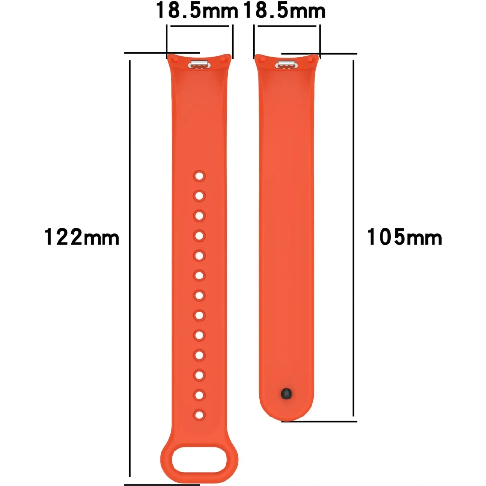 Silikonowy pasek Bizon Strap Watch Silicone do Xiaomi Smart Band 9 / 9 NFC / 8 pomarańczowy