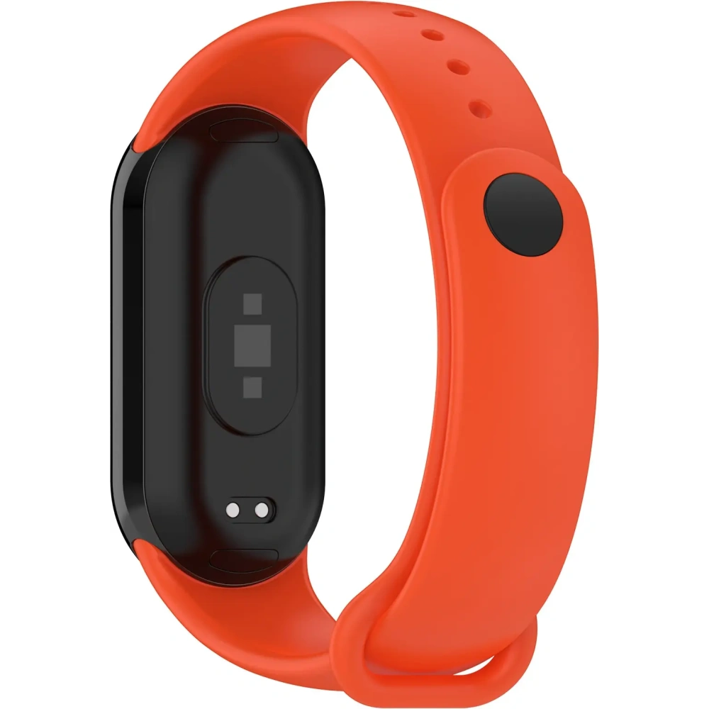Silikonowy pasek Bizon Strap Watch Silicone do Xiaomi Smart Band 9 / 9 NFC / 8 pomarańczowy
