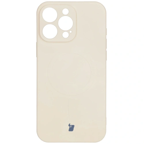 Kup Silikonový obal s magnetickým kroužkem Bizon Case Silicone Magnetic pro Apple iPhone 16 Pro Max béžový - BIZ6195 - {ean13} - Sklep Home Screen