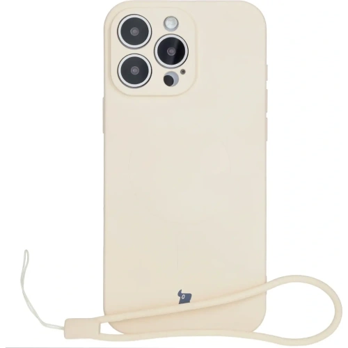 Kup Silikonový obal s magnetickým kroužkem Bizon Case Silicone Magnetic pro Apple iPhone 16 Pro béžový - BIZ6196 - {ean13} - Sklep Home Screen