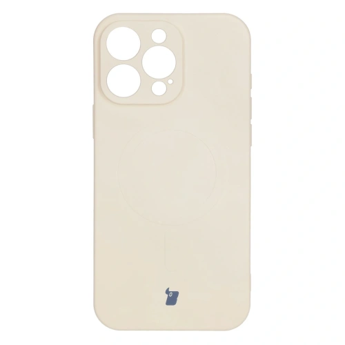 Kup Silikonový obal s magnetickým kroužkem Bizon Case Silicone Magnetic pro Apple iPhone 16 Pro béžový - BIZ6196 - {ean13} - Sklep Home Screen