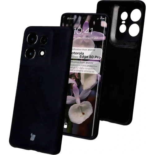 Kup Silikonowe etui Bizon Soft Case do Motorola Edge 50 Pro czarne - BIZ6198 - {ean13} - Sklep Home Screen