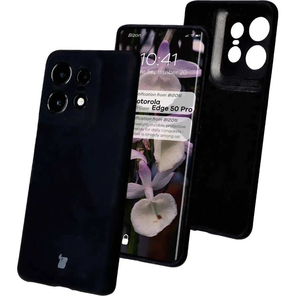 Silikonowe etui Bizon Soft Case do Motorola Edge 50 Pro czarne