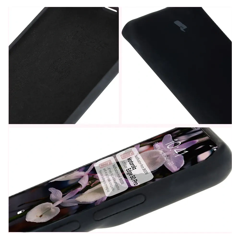 Silikonowe etui Bizon Soft Case do Motorola Edge 50 Pro czarne
