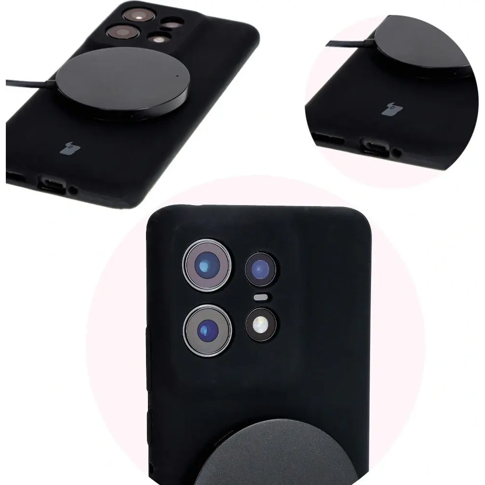 Silikonowe etui Bizon Soft Case do Motorola Edge 50 Pro czarne