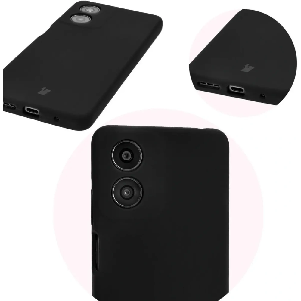 Silikonowe etui Bizon Soft Case do Motorola Moto G04 czarne