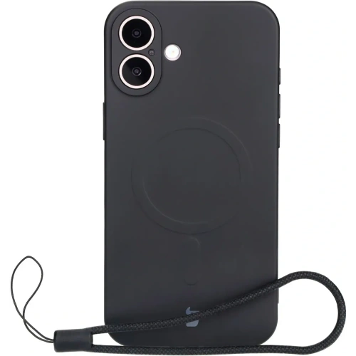 Kup Silikonowe etui z pierścieniem magnetycznym Bizon Case Silicone Magnetic do Apple iPhone 16 czarne - BIZ6203 - {ean13} - Sklep Home Screen