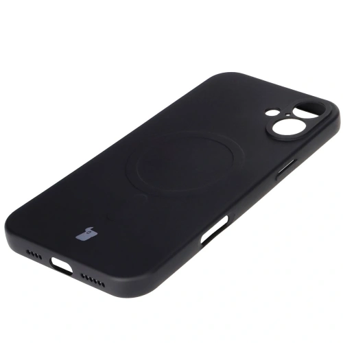 Kup Silikonowe etui z pierścieniem magnetycznym Bizon Case Silicone Magnetic do Apple iPhone 16 czarne - BIZ6203 - {ean13} - Sklep Home Screen