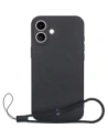 Silikonowe etui z pierścieniem magnetycznym Bizon Case Silicone Magnetic do Apple iPhone 16 Plus czarne
