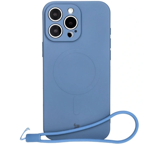Kup Silikonowe etui z pierścieniem magnetycznym Bizon Case Silicone Magnetic do Apple iPhone 16 Pro Max granatowe - BIZ6205 - {ean13} - Sklep Home Screen