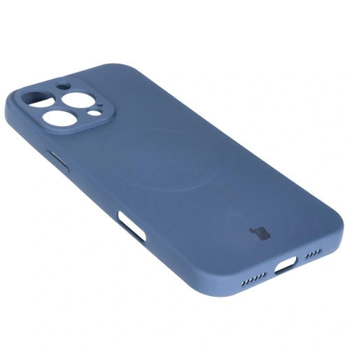 Kup Silikonowe etui z pierścieniem magnetycznym Bizon Case Silicone Magnetic do Apple iPhone 16 Pro Max granatowe - BIZ6205 - {ean13} - Sklep Home Screen