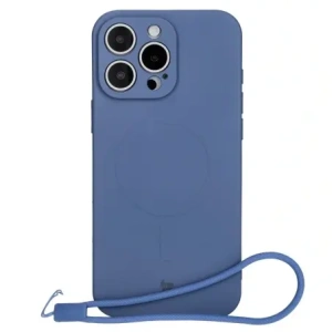 Kup Silikonowe etui z pierścieniem magnetycznym Bizon Case Silicone Magnetic do Apple iPhone 16 Pro granatowe - BIZ6206 - {ean13} - Sklep Home Screen