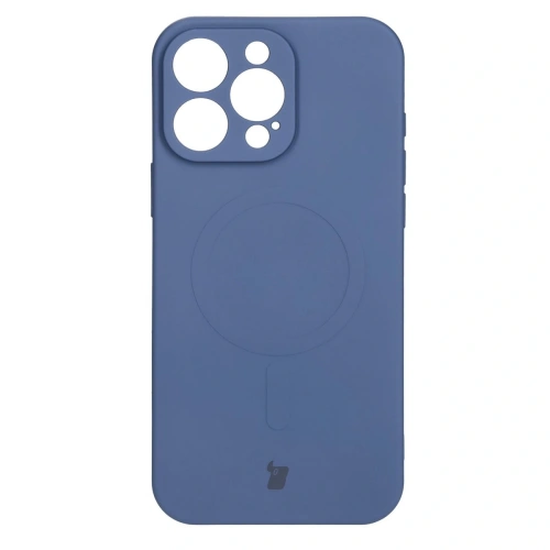 Kup Silikonowe etui z pierścieniem magnetycznym Bizon Case Silicone Magnetic do Apple iPhone 16 Pro granatowe - BIZ6206 - {ean13} - Sklep Home Screen