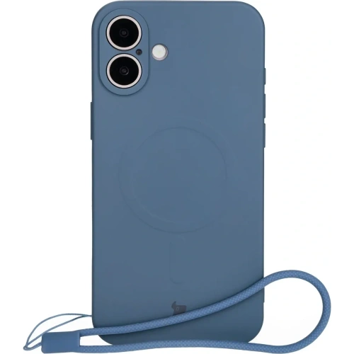 Kup Silikonové pouzdro s magnetickým kroužkem Bizon Case Silicone Magnetic pro Apple iPhone 16 tmavě modré - BIZ6207 - {ean13} - Sklep Home Screen