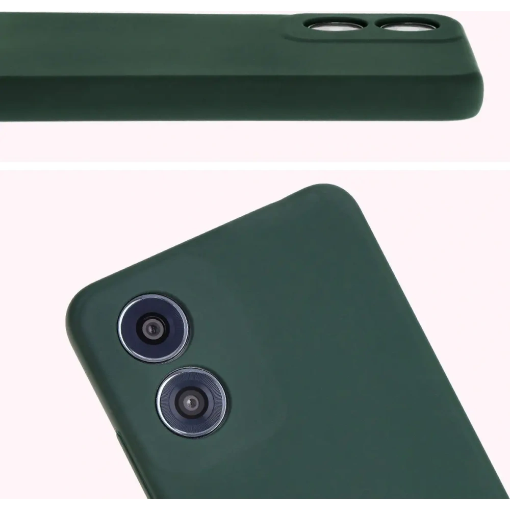 Silikonowe etui Bizon Soft Case do Motorola Moto G04 ciemnozielone