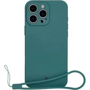 Kup Silikonowe etui z pierścieniem magnetycznym Bizon Case Silicone Magnetic do Apple iPhone 16 Pro ciemnozielone - BIZ6212 - {ean13} - Sklep Home Screen