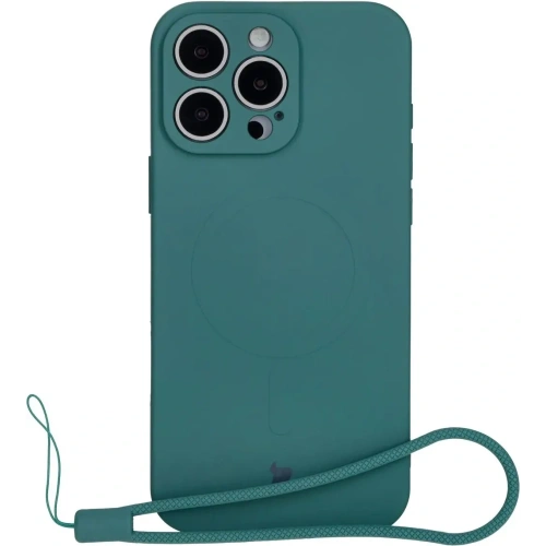 Kup Silikonový kryt s magnetickým kroužkem Bizon Case Silicone Magnetic pro Apple iPhone 16 Pro tmavě zelený - BIZ6212 - {ean13} - Sklep Home Screen