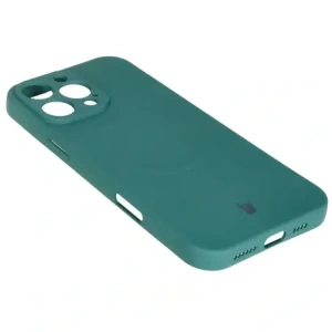 Kup Silikonowe etui z pierścieniem magnetycznym Bizon Case Silicone Magnetic do Apple iPhone 16 Pro ciemnozielone - BIZ6212 - {ean13} - Sklep Home Screen