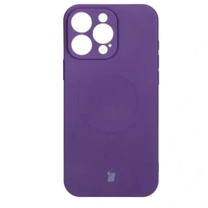 Kup Silikonowe etui z pierścieniem magnetycznym Bizon Case Silicone Magnetic do Apple iPhone 16 Pro śliwkowe - BIZ6216 - {ean13} - Sklep Home Screen