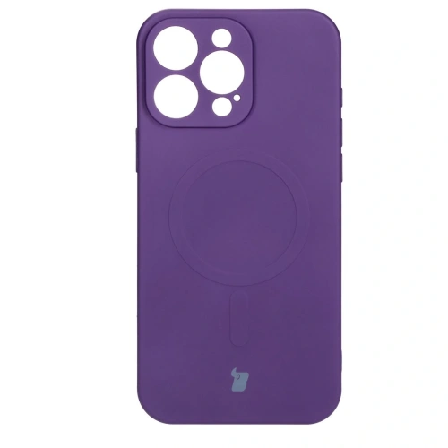 Kup Silikonowe etui z pierścieniem magnetycznym Bizon Case Silicone Magnetic do Apple iPhone 16 Pro śliwkowe - BIZ6216 - {ean13} - Sklep Home Screen