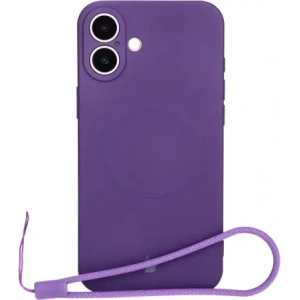 Kup Silikonové pouzdro s magnetickým kroužkem Bizon Case Silicone Magnetic pro Apple iPhone 16 švestkové - BIZ6217 - {ean13} - Sklep Home Screen