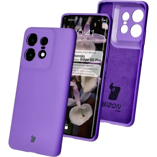 Kup Silikonowe etui Bizon Soft Case do Motorola Edge 50 Pro fioletowe - BIZ6219 - {ean13} - Sklep Home Screen