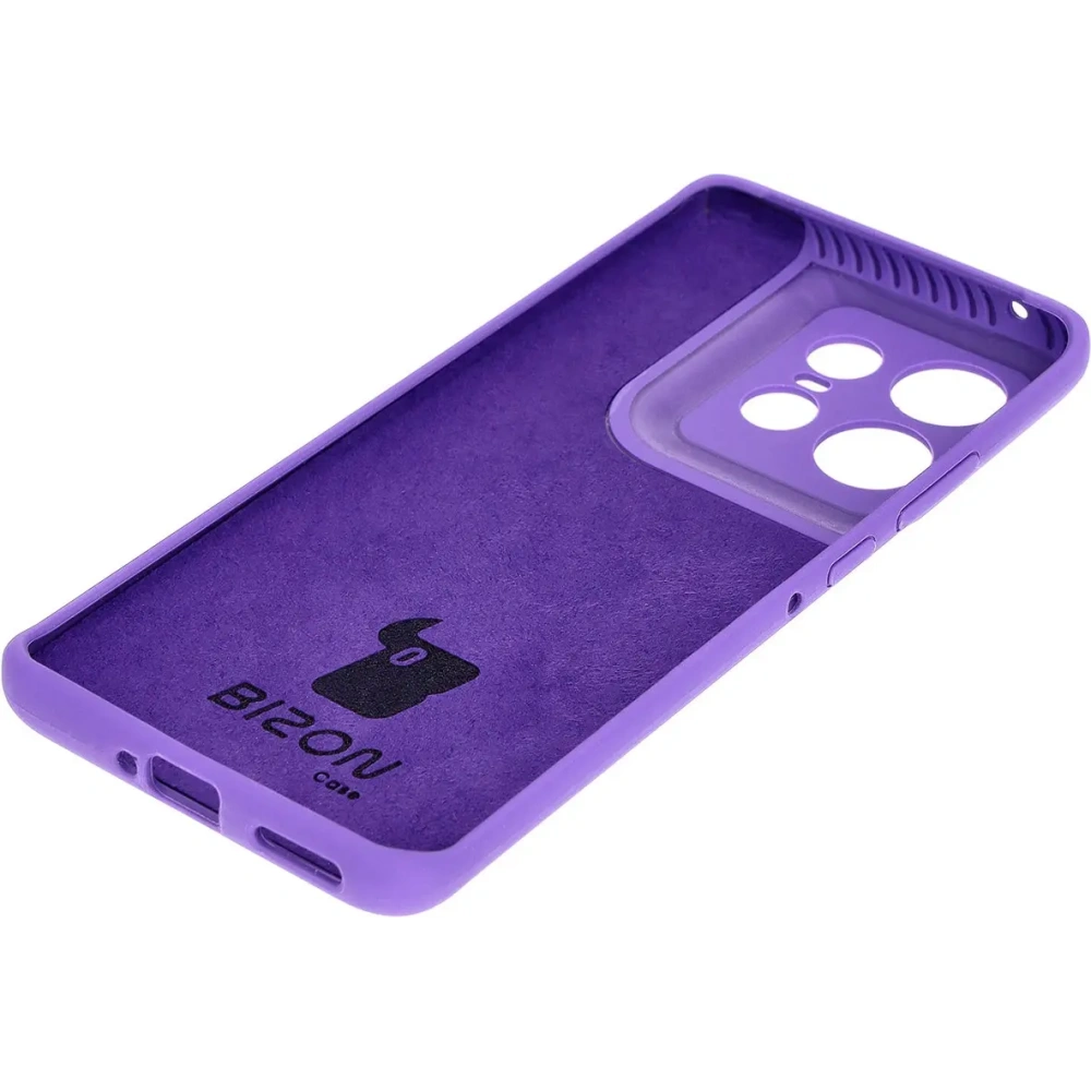 Silikonowe etui Bizon Soft Case do Motorola Edge 50 Pro fioletowe
