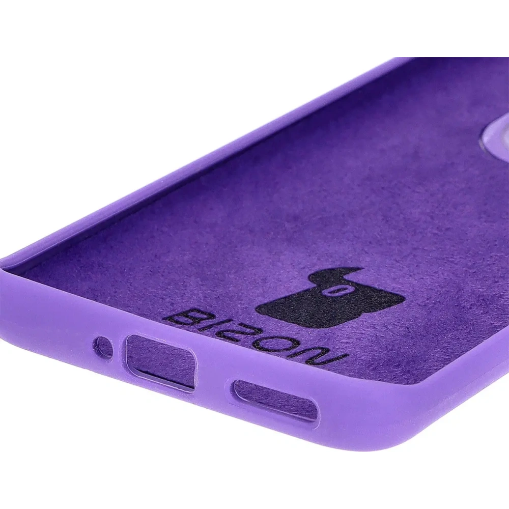 Silikonowe etui Bizon Soft Case do Motorola Edge 50 Pro fioletowe