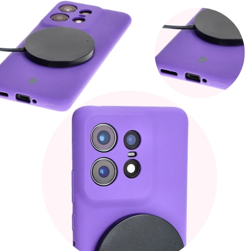 Kup Silikonowe etui Bizon Soft Case do Motorola Edge 50 Pro fioletowe - BIZ6219 - {ean13} - Sklep Home Screen