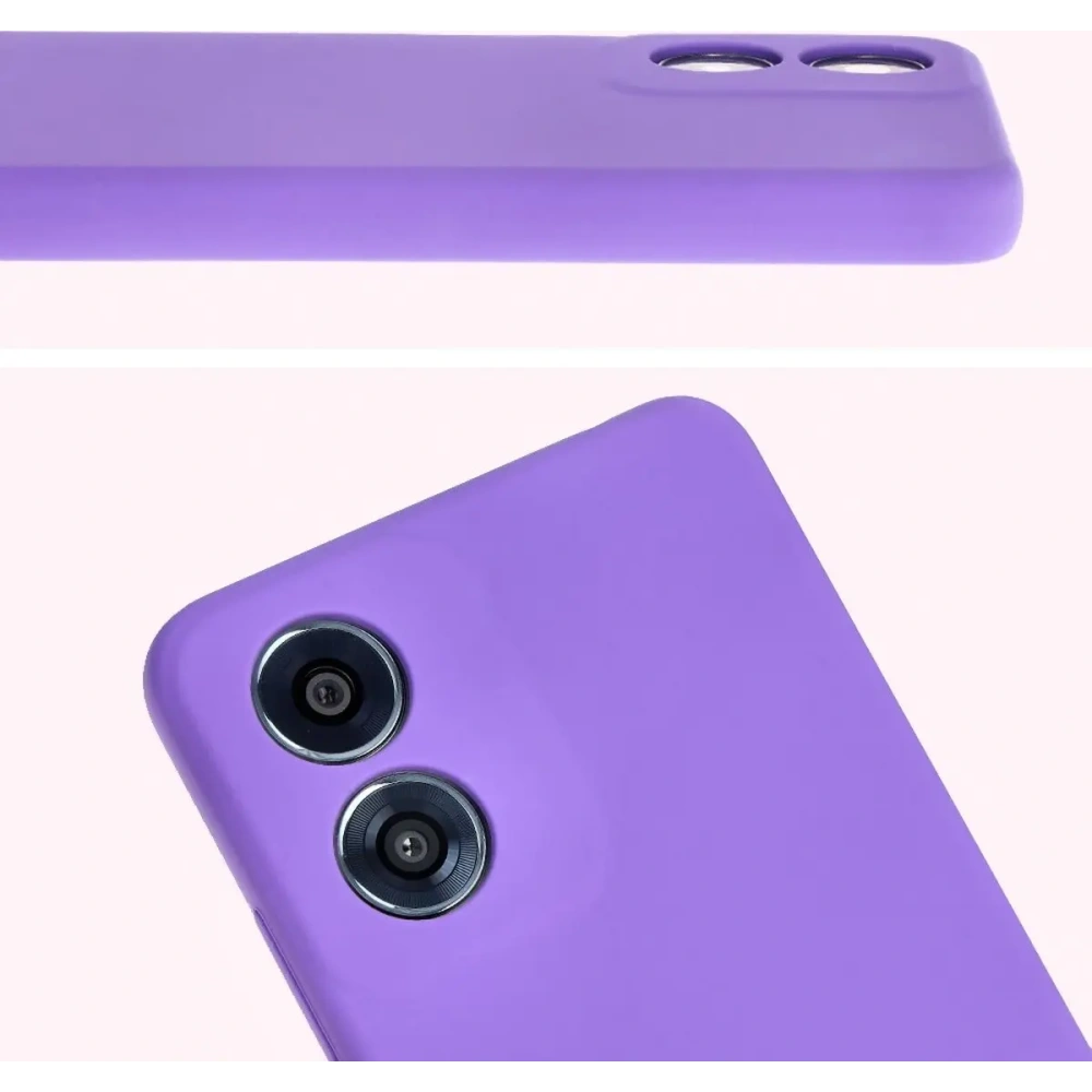 Silikonowe etui Bizon Soft Case do Motorola Moto G04 fioletowe