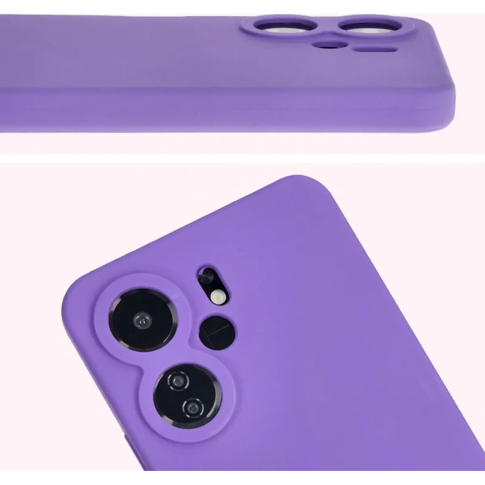 Silikonowe etui Bizon Soft Case do Xiaomi Redmi 13C 4G / Xiaomi Redmi 13C 5G / Xiaomi Poco C65 fioletowe